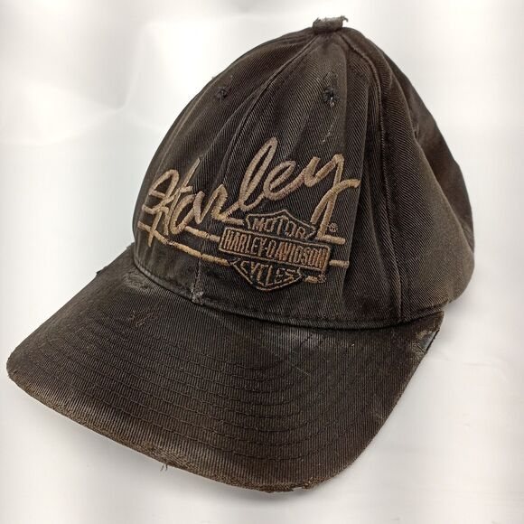 vtg Harley Davidson snap back hat well worn, licensed RKS Products black or grey - Picture 2 of 14